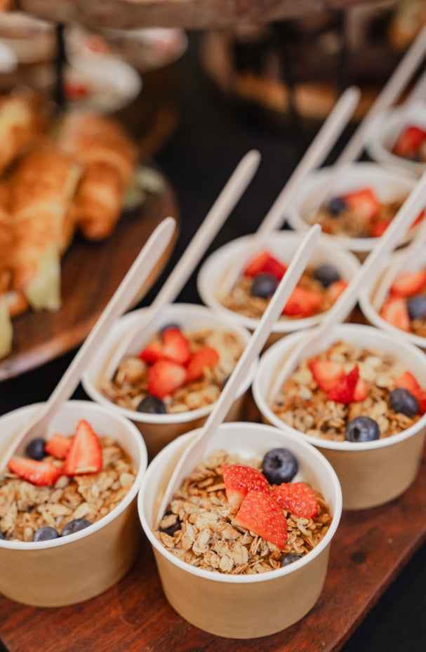 C collection of mini yogurt cups